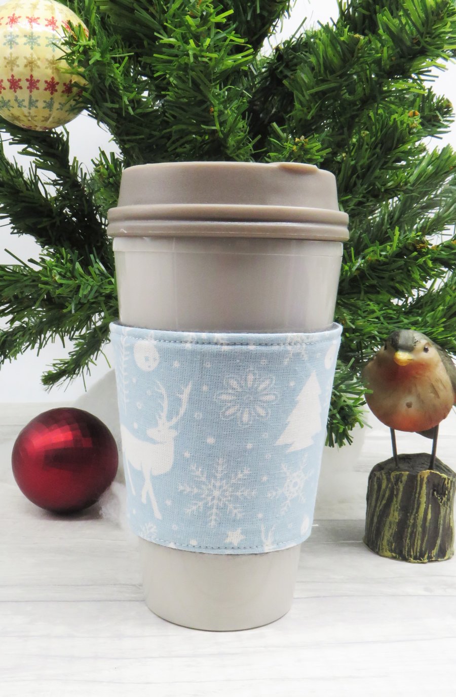 Coffee Cup Cosy, Eco Friendly Reversible and Reusable Cup Holder,