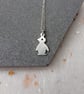 Recycled Sterling Silver Penguin Pendant Necklace – Handmade Animal Jewellery - Image 3