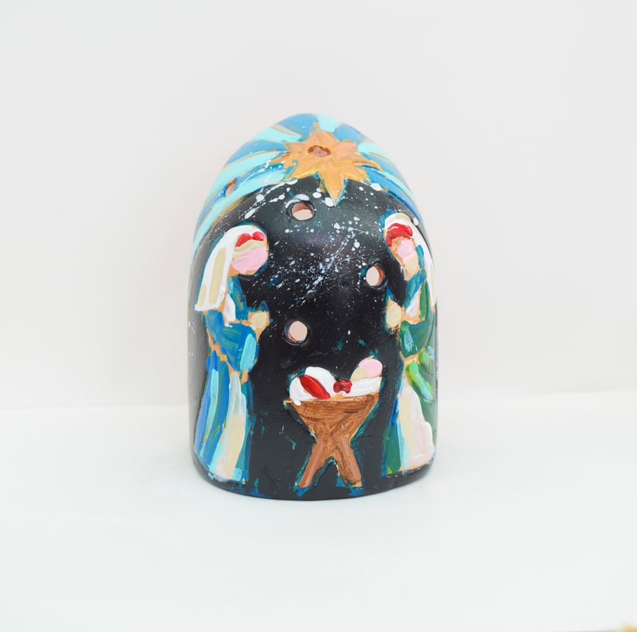Nativity Scene Tea Light Holder 