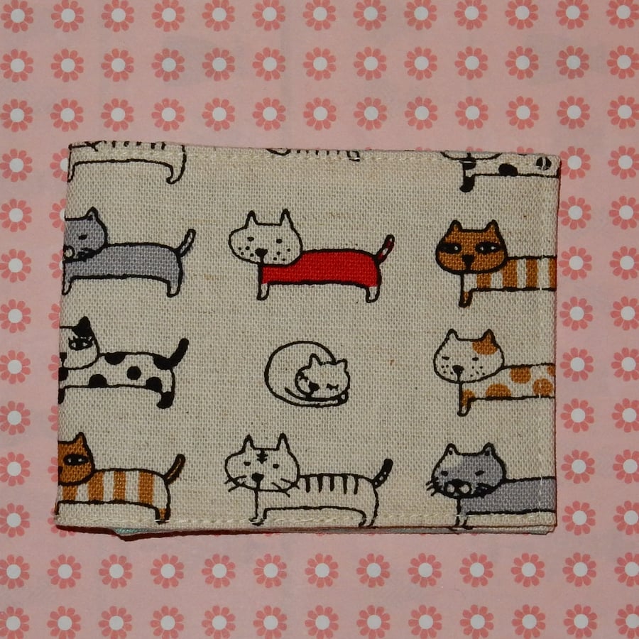 Travel card wallet Japanese cats