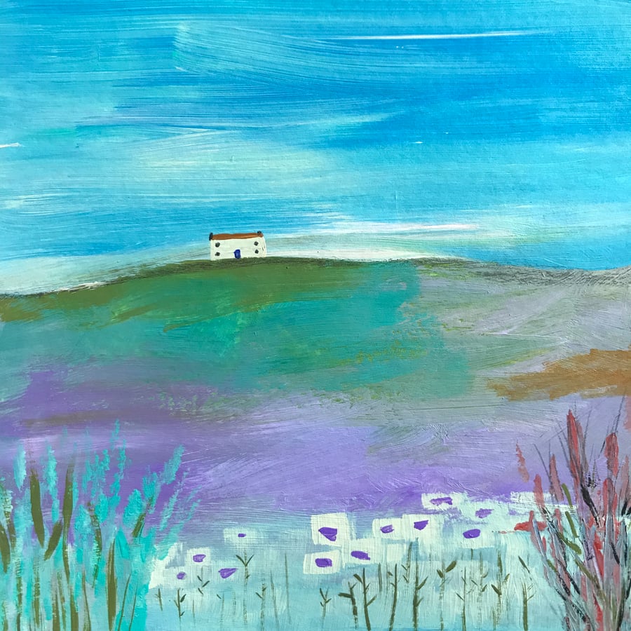 OFFER Original Painting Little cottage Jo Roper