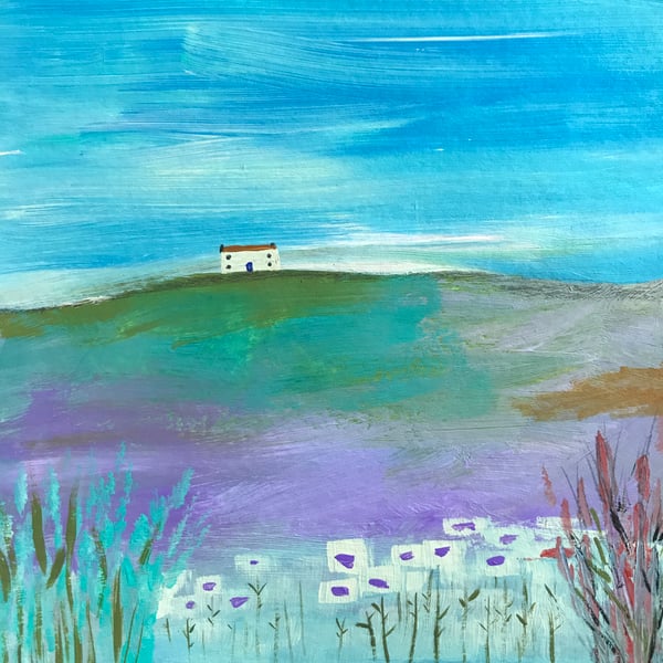 OFFER Original Painting Little cottage Jo Roper