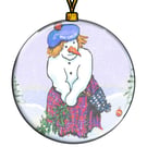 Snowman Bauble sticker