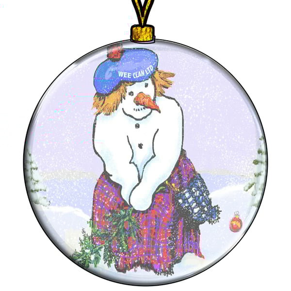 Snowman Bauble sticker