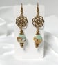 Natural Shoushan with Turquoise Earrings - Image 1