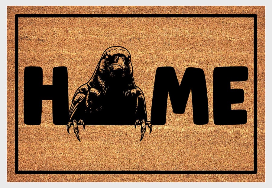 Black Bird Door Mat No.3 - Blackbird Welcome Mat - 3 Sizes