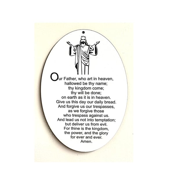 Engraved Lord’s Prayer Plaque – Jesus Christ Wall Hanging (190 x 140 mm)