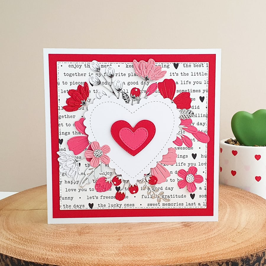 Floral Love Card - Love, Anniversary, Valentine’s Day or Just Because