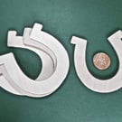 5 x Wooden Plaques   Unfinished 3mm Plywood HORSESHOE  Shape NOT laser cut