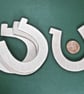 5 x Wooden Plaques   Unfinished 3mm Plywood HORSESHOE  Shape NOT laser cut