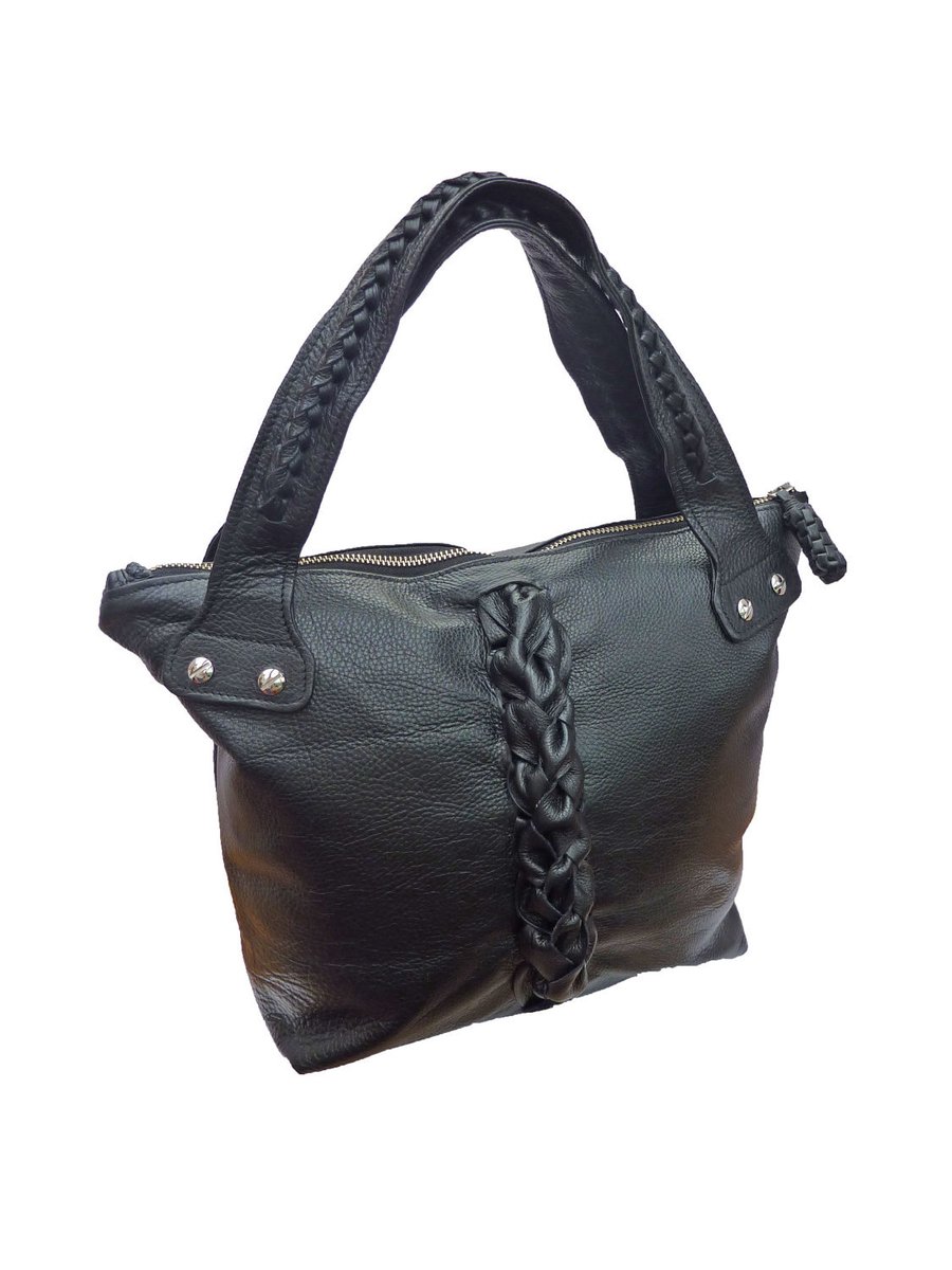 Black Leather Shoulder Bag