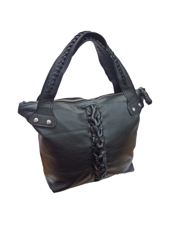 Black Leather Shoulder Bag