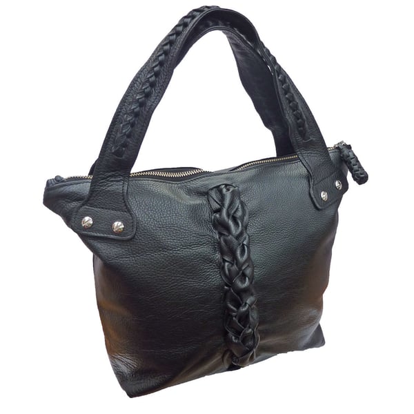 Black Leather Shoulder Bag