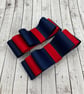 Navy and Red 3 inch Straight Bows on Clips (pair) - Image 2