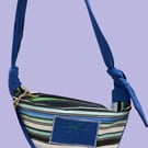 Upcycled Luna Bag - Shades of blue - crossbody - sling bag