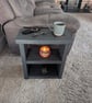 Handmade Rustic Solid Wood Sofa Side End Table with Shelf - Reclaimed - Recycled - Image 3
