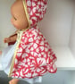 Red patterned cloak with gold trim - Image 4