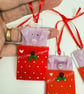 Pigs in blankets , fused glass Christmas decoration  - Image 3
