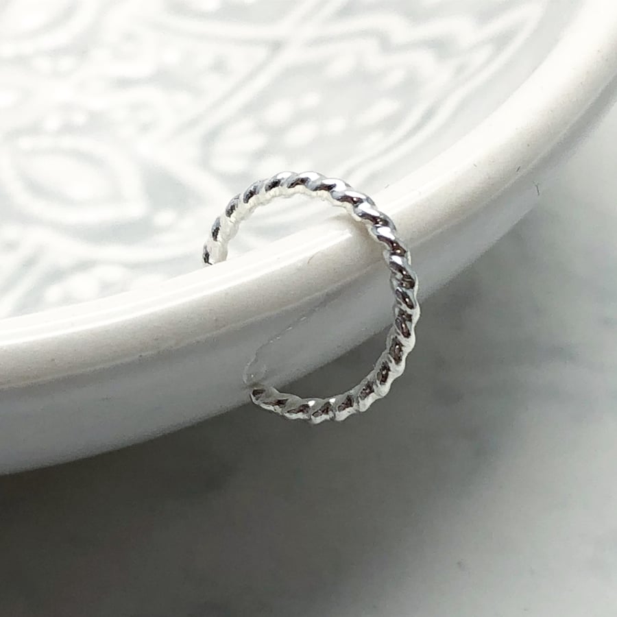 Twisted Ear Cuff Sterling Silver