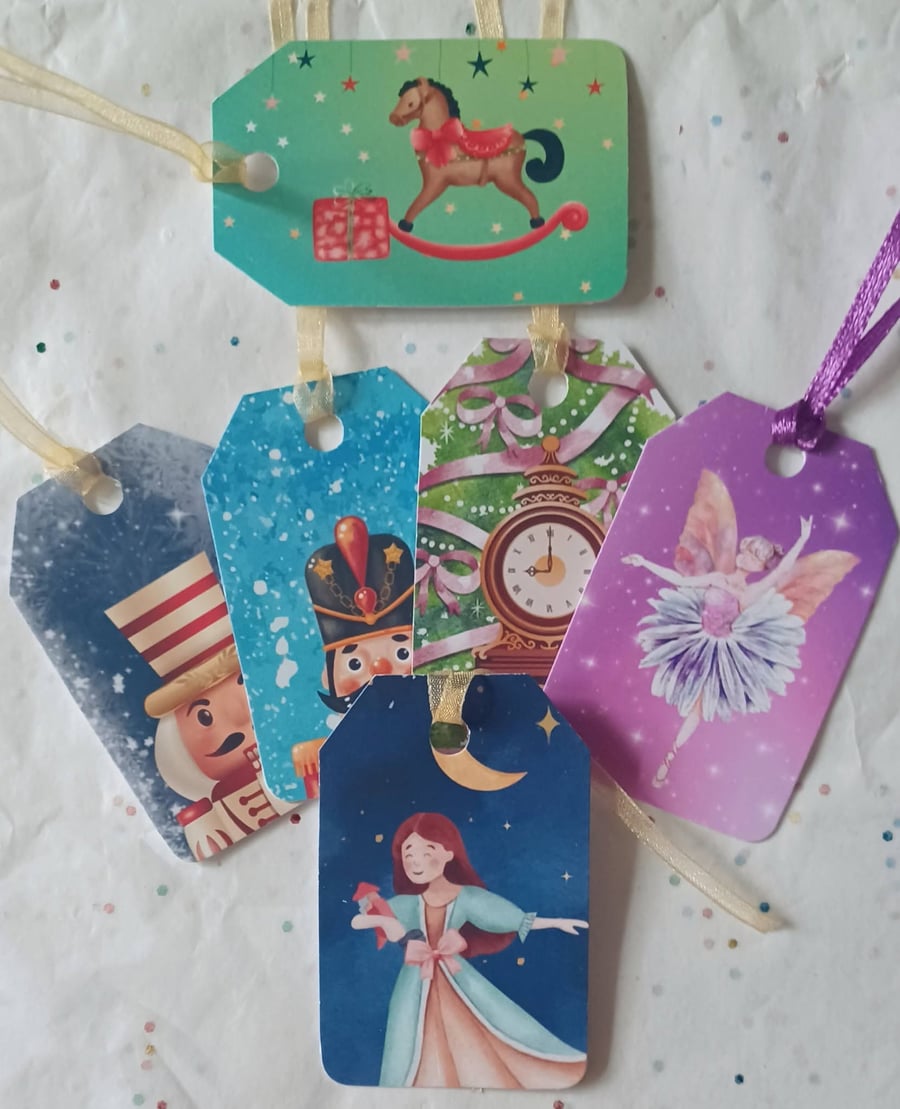 Image of Set of 6 Nutcracker Inspired Gift Tags