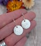 Sterling Silver Spiral Pattern Disc Earrings - JBJ1093