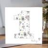 Child’s Age 1 Birthday Card 