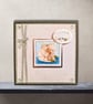 "Thinking Of You" Card with Cute Elephant, Various Occasions, Grey, Small Square - Image 2