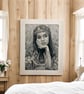 Among Hellebores Young Girl portrait Limited Edition Giclée Print With Mount. - Image 3
