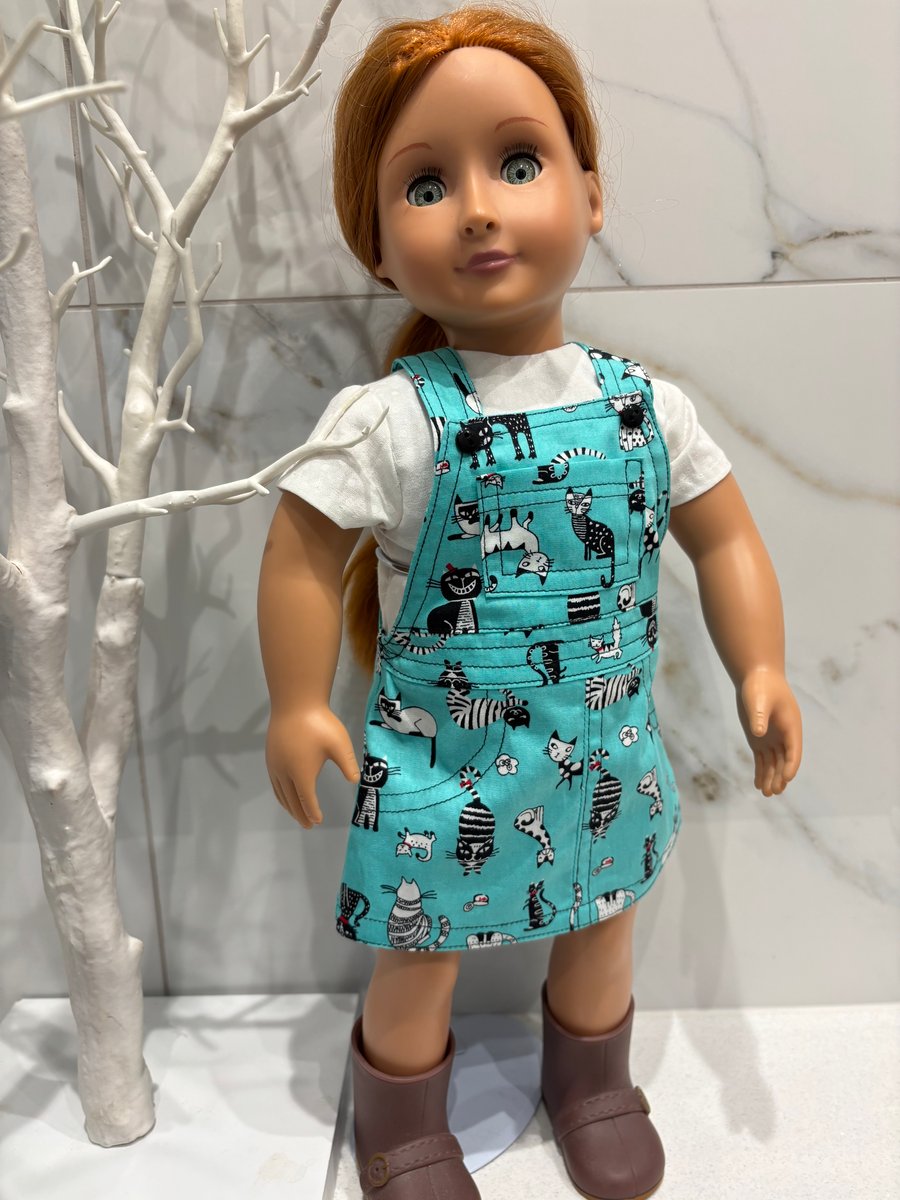 Dolls Cats Pinafore Dress