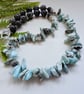 Designer Larimar & Labradorite Necklace
