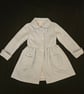 Girls’ Powder Blue Coat with Bow Detail and Pockets