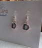 A Pair of Letter "D" Beadwork Earrings - Image 1