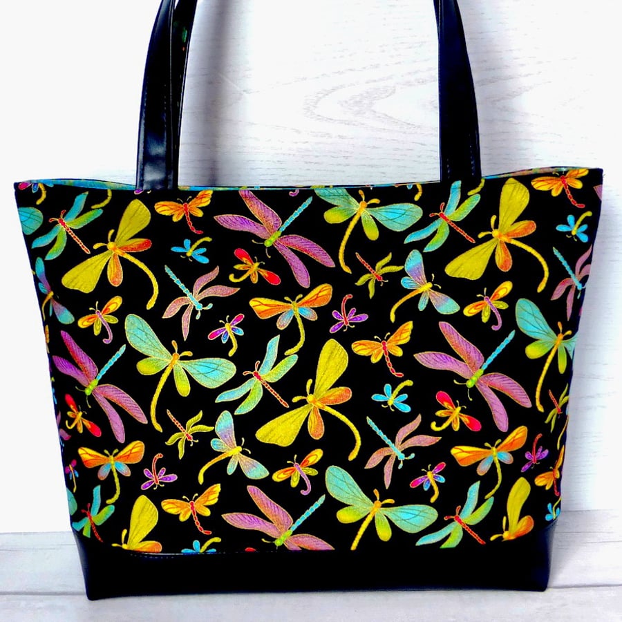 Tote bag, Craft bag, Dragonflies