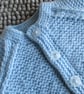REDUCED 14" Baby Round Neck Garter Stitch Cardigan - Image 4