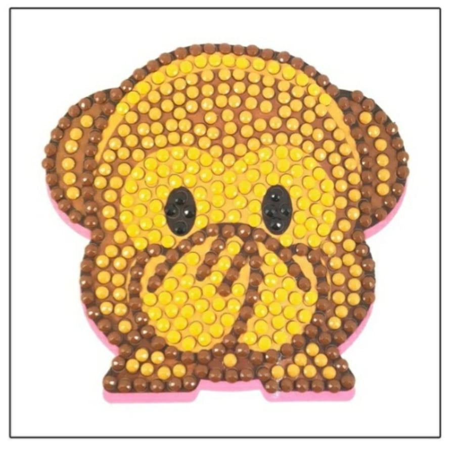 Monkey motif craft buddy crystal art sticker 