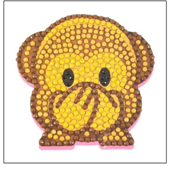Monkey motif craft buddy crystal art sticker 