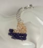 Swarovski Heart Amethyst & Golden Handbag Charm  - Image 2