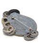 Grey Soutache Brooch Hematite Druzy Large Statement Handmade Brooch - Image 6