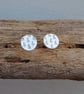 Studs - Handmade sterling silver ampersand stud earrings, unisex earring studs