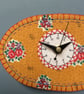 French fabric clock- mustard landscape - Image 6