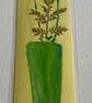 Handmade bookmark. Double sided, original artwork .floral design 