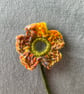 Pretty crocheted flower posy - orange mix - Image 5