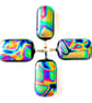 Thin Colour Bursts Dichroic Fused Glass Pendant Necklace  - Image 3
