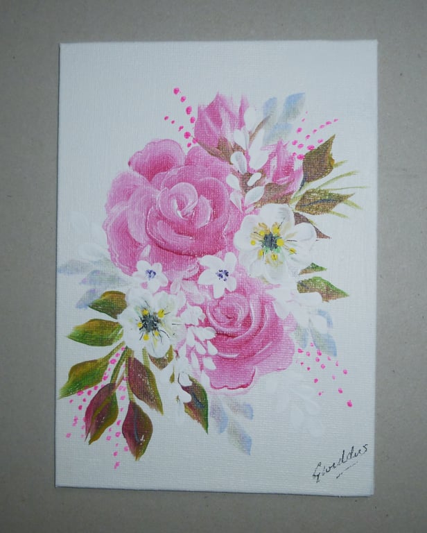 acrylic roses art painting ( ref FA 617 A1 )