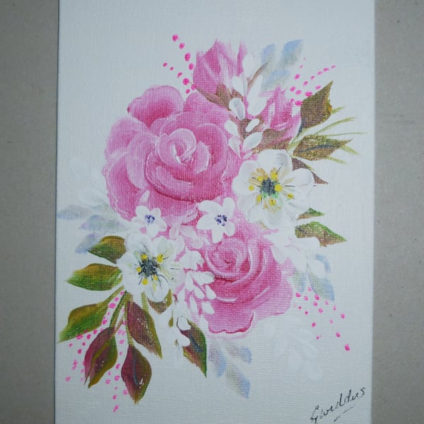 acrylic roses art painting ( ref FA 617 A1 )