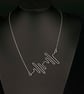 Handmade Sterling Silver Heartbeat Necklace - Image 5