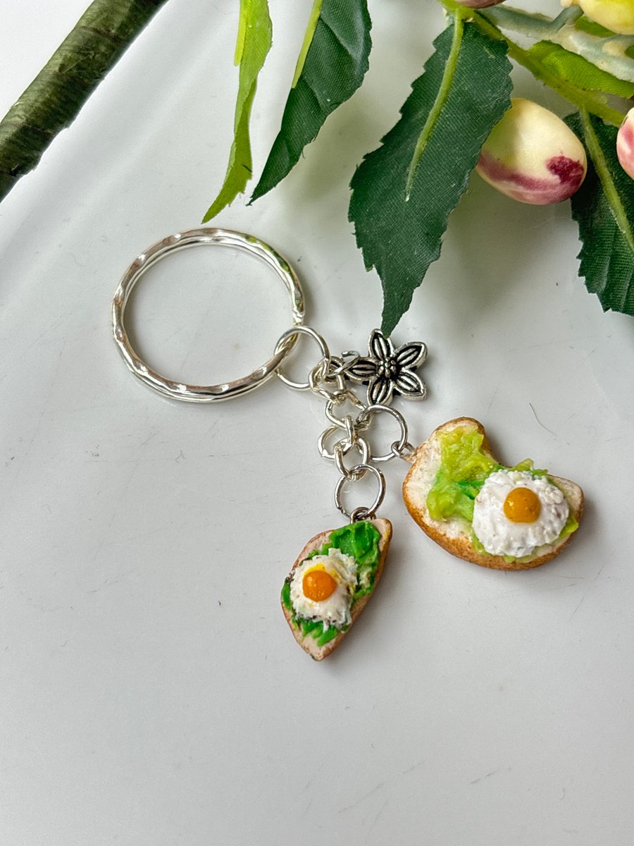  Avocado on Toast  Keyring Gift Charm Cute