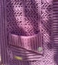  Crochet Pocket Shawl, Cosy Textured Wrap, Fringed Scarf With Pockets - Image 8