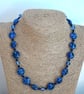 blue lampwork glass beaded necklace - Image 8