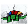 Dinosaur Suncatcher Stained Glass Rainbow Stegosaurus Handmade